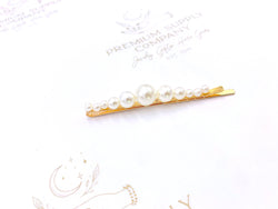 Elegant Gold and Pearl Bobby Pin, Simulated Pearl Hair Pin, Unique Hair Accessories, Boho Jewelry, Beaded Pearl Hair Clip, Minimalist Gifts