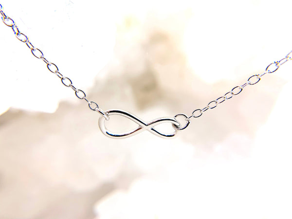 Sterling Silver Infinity Necklace, Dainty Necklace, Anniversary Gifts For Her, Minimalist Jewelry, Infinity Sign Jewelry 925 Sterling Silver