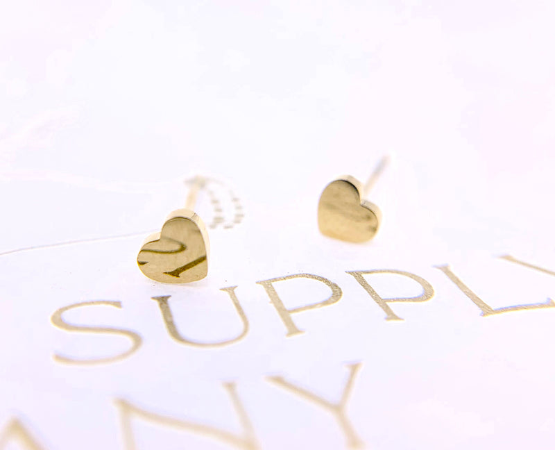 Small Dainty Gold Heart Stud Earrings, Tiny Gold Hearts, Minimalist Earrings, Everyday Gold Studs, Gifts For Her, Cute Little Heart Earrings