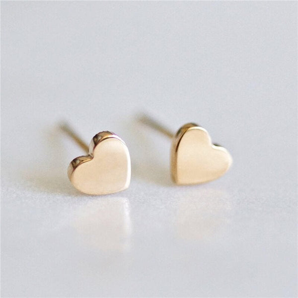 Small Dainty Gold Heart Stud Earrings, Tiny Gold Hearts, Minimalist Earrings, Everyday Gold Studs, Gifts For Her, Cute Little Heart Earrings