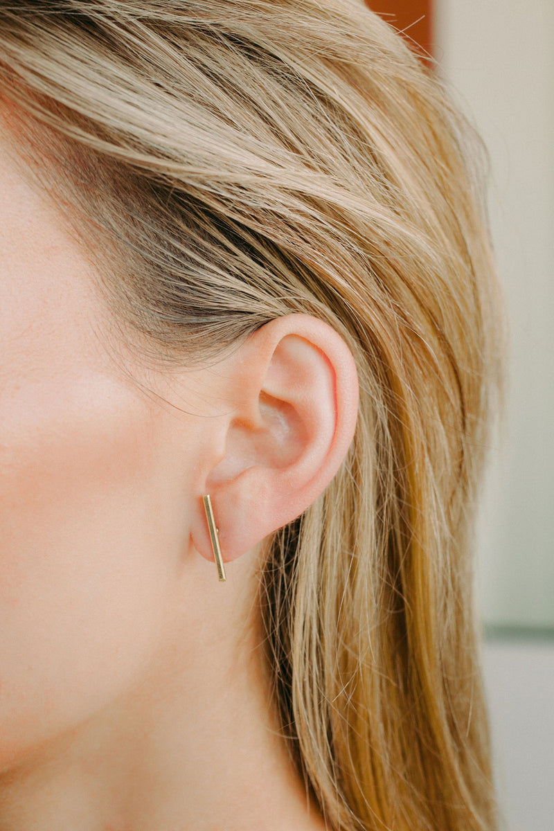 Thin Gold Bar Earrings, Dainty Earrings, Gold Bar Studs, Boho Jewelry, Minimalist Earrings, Gold Stud Earrings, Unique Earrings, Gifts