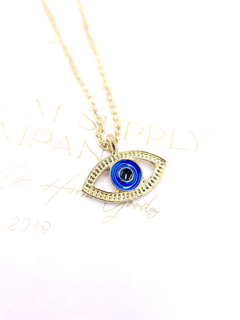 Turkish Evil Eye Necklace, Bohemian Evil Eye Pendant, Watchful Eye, Boho Jewelry, Protection Jewelry, Blue Evil Eye, Good Luck Gifts For Her