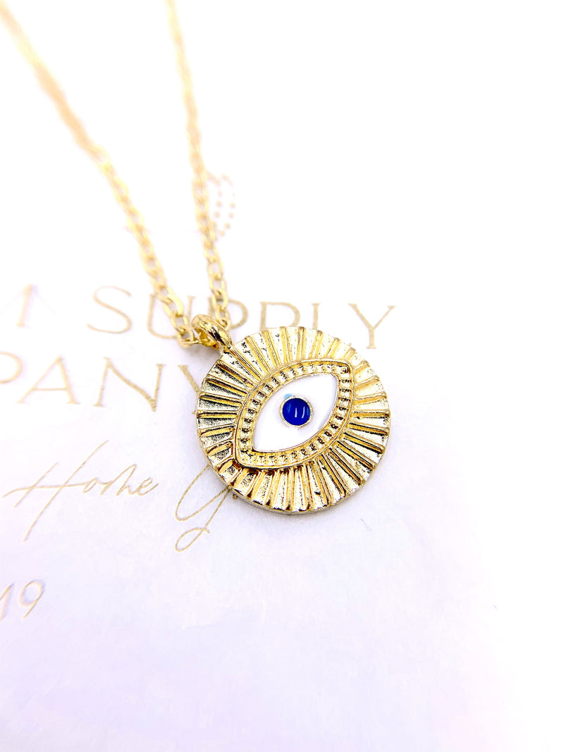 Gold Evil Eye Necklace, Boho Jewelry, Minimalist Necklace, Dainty Turkish Evil Eye Necklace, Watchful Eye, Protection Jewelry, Gifts For Her